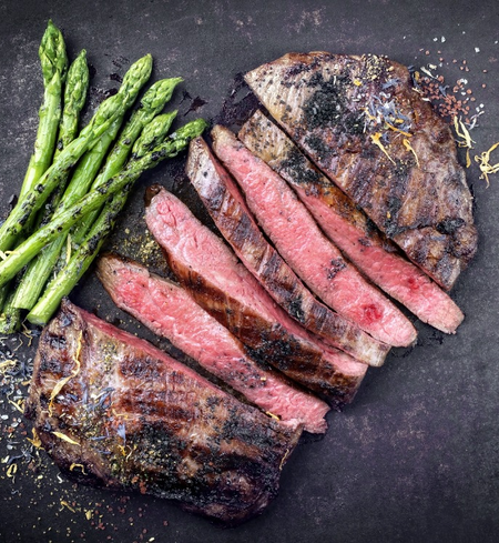 Grass-fed flat iron steak from Champion Valley Farm