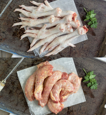 Chicken bone broth package from Flock Yeah Free Range Poultry